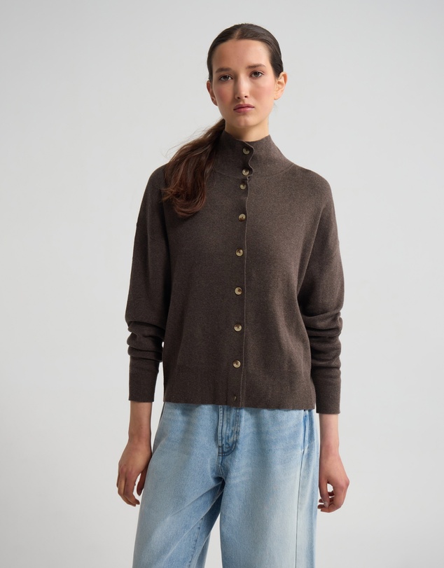 Oxford - Maddison Funnel Collar Cardigan
