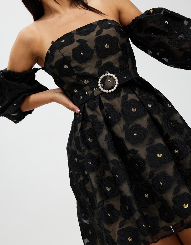 Romance by Honey and Beau - Selena Puff Sleeve Dress