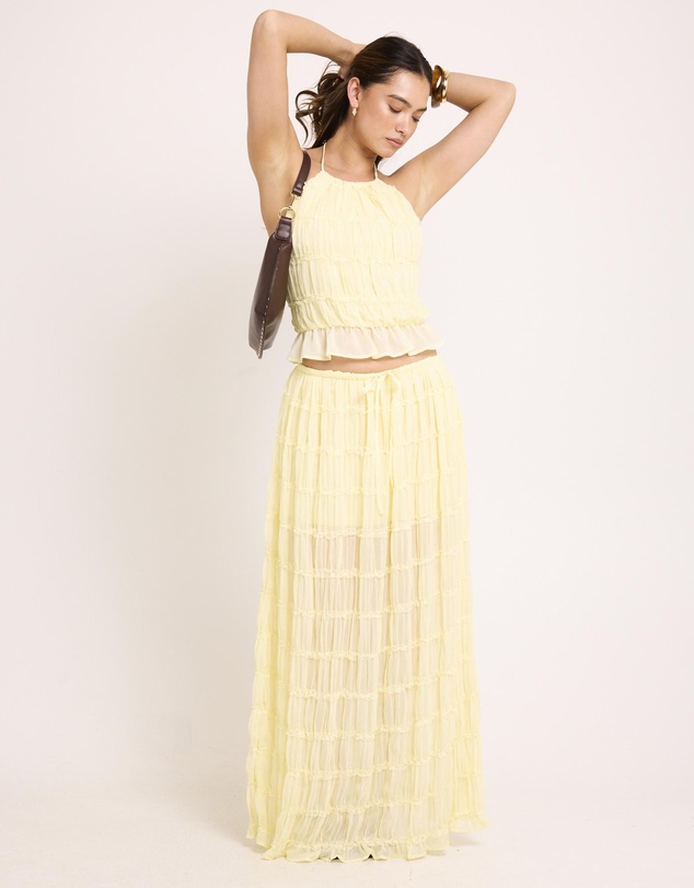 Subtitled - Alda Shirred Maxi Skirt