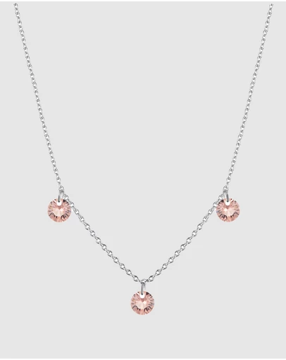Georgini - Mirage Ethereal Morganite Cubic Zirconia Necklace Silver