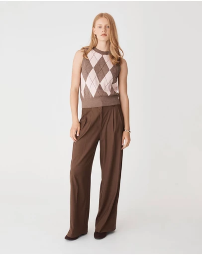 Forcast - Jacinta Argyle Knit Vest