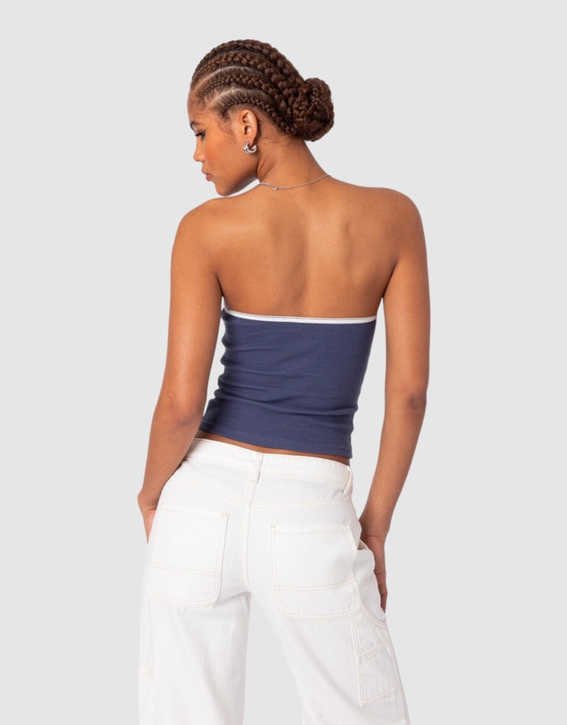 EDIKTED - Kacey Strapless Waffle Top