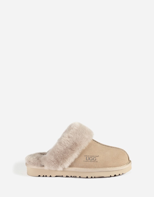 Ozwear Connection Uggs - Ugg Slippers Premium Australia Sheepskin Unisex Scuffette Suede