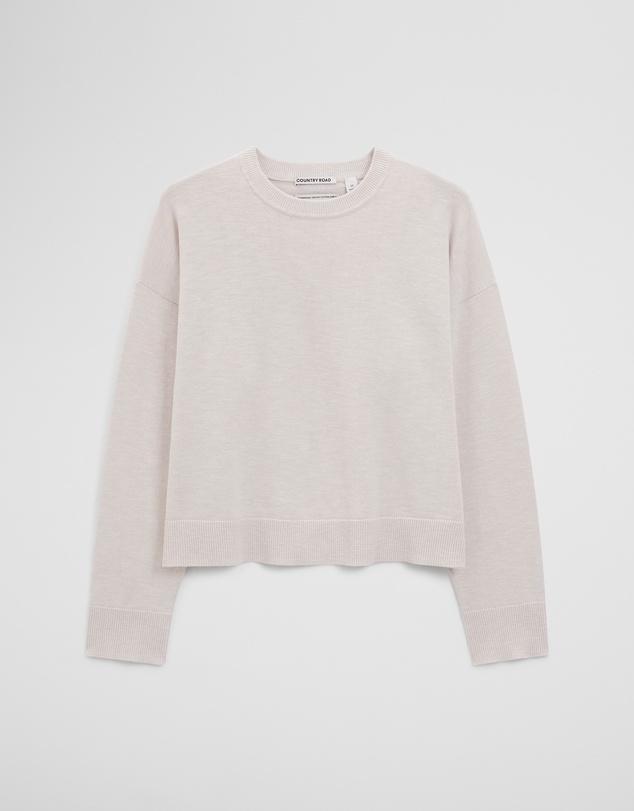 Country Road - Cotton Linen Crew Neck Knit