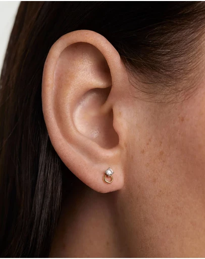 PDPAOLA - Diamonds and Gold Ari Stud Earrings