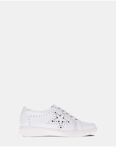 Mia Vita - Basha Lace-Up Casual Sneaker - White