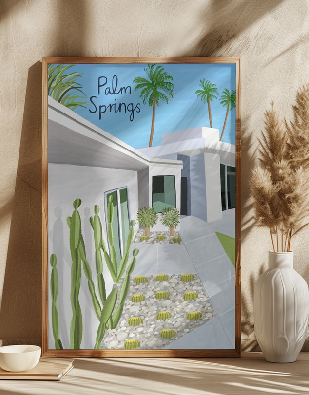 Olive et Oriel - Palm Springs Modern Architecture by Carla Daly Art Print