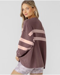 Lorna Jane - Campus Oversized Washed Lightweight Sweat