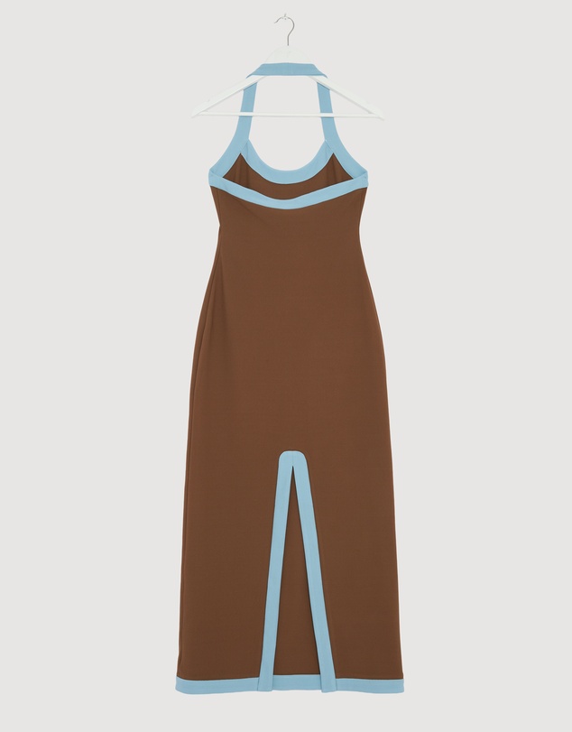 Revibe - Repaired BY JOHNNY. Colette Halter Midi Dress - AU 10