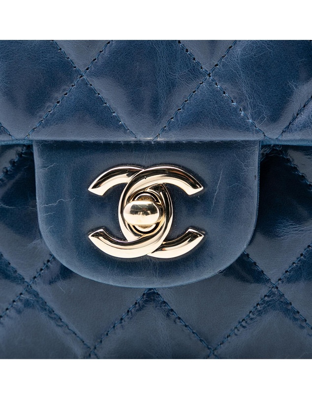 Pre-Loved by Azura Reborn - Pre-Loved Medium Classic Glazed Calfskin Camellia Double Flap
