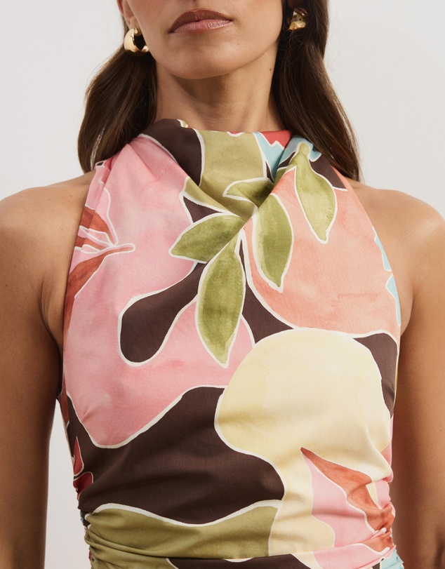 Atmos&Here - Gerogie Cotton Poplin Midi Dress