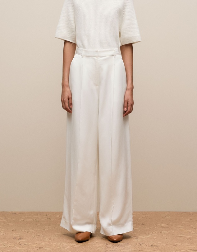 Trenery - Tailored Wide Leg Pant in White