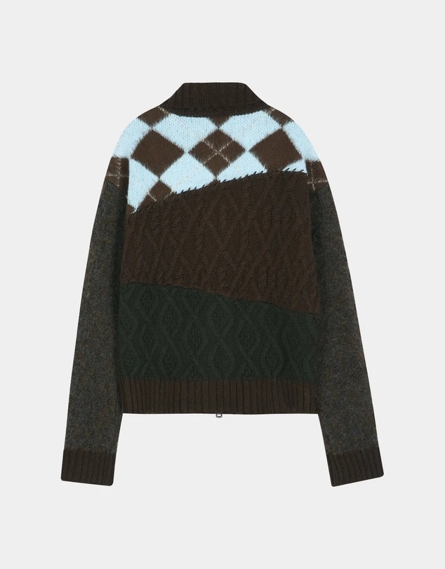 Andersson Bell - Patchwork Zip-Up Sweater