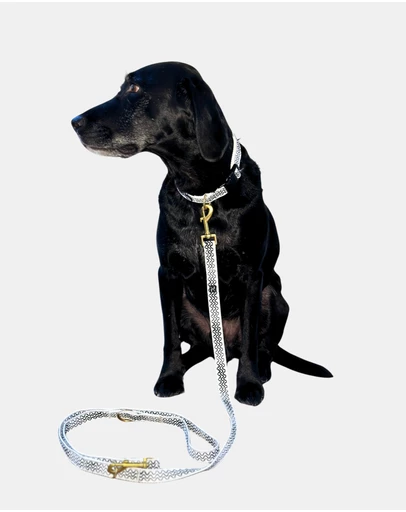 Mog & Bone - Multi-Function Hemp Dog Lead - Black Wave