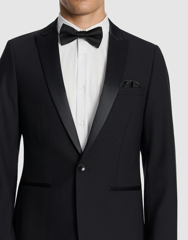 yd. - Seville Slim Tuxedo Wool Blend Suit Jacket