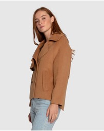 Belle & Bloom - I'm Yours Wool Blend Peacoat