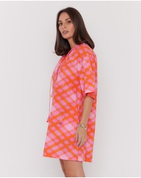 ALEXANDRA - Aura Dress Pink Blur Print