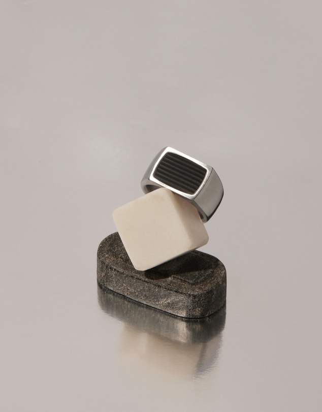 Najo - Paladin Men's Carbon Fibre & Steel Ring