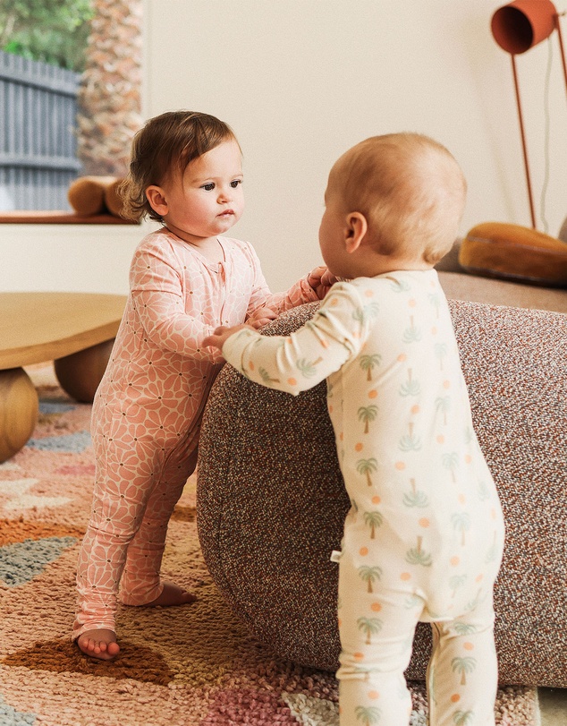 Kynd Baby - Day or Night Onesie in Hibiscus
