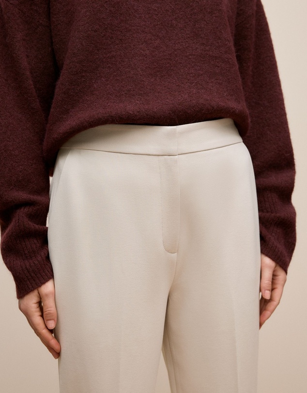 Trenery - Ponte Tailored Slim Pant in Stone