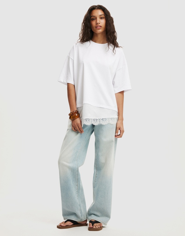 Cotton On - Satin Layered T-Shirt