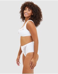 Sans Complexe - Jeanne Wirefree Wide Strap Organic Cotton Bra with Lace