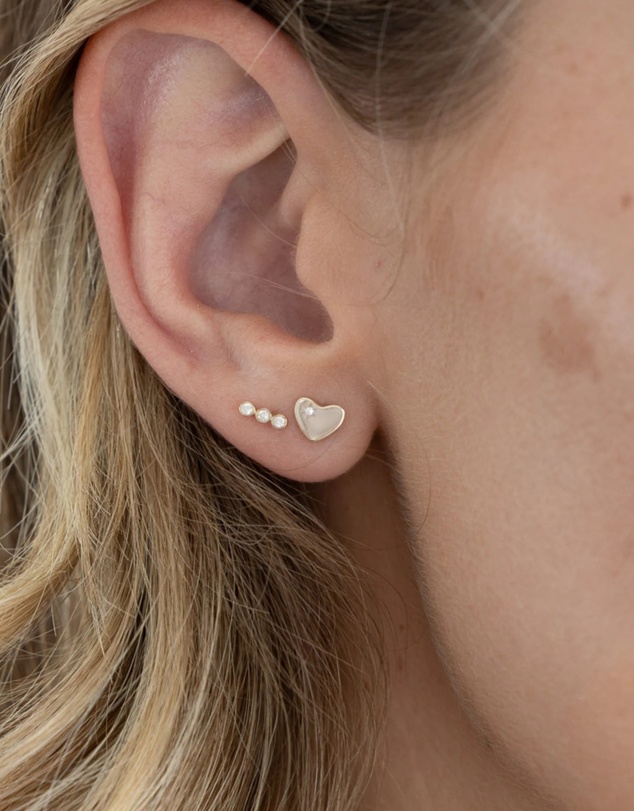 Luna Rae - Solid Gold - Sweetheart Studs