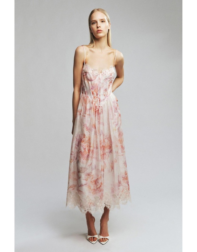 Bardot - Ashta Lace Detail Midi Dress