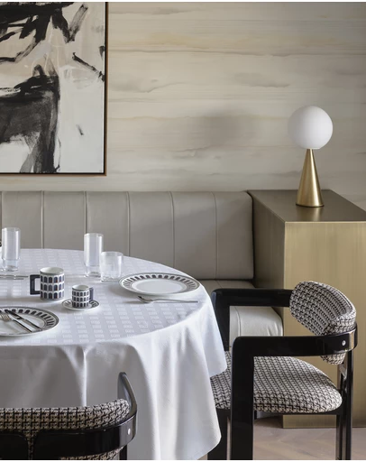 Greg Natale - Hellenica Tablecloth Round White