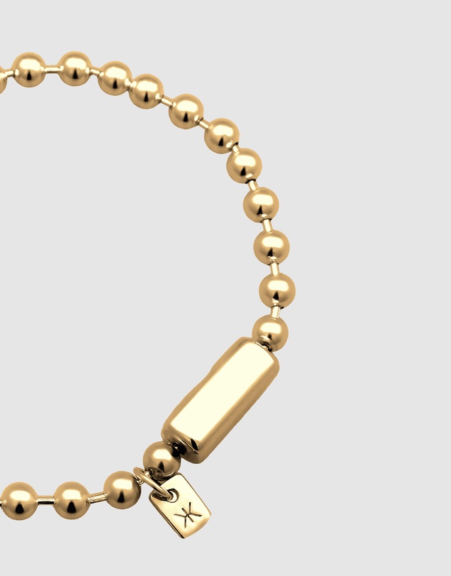Kuzzoi - ICONIC EXCLUSIVE - Ball Chain Bracelet in Gold-Plated 925 Sterling Silver