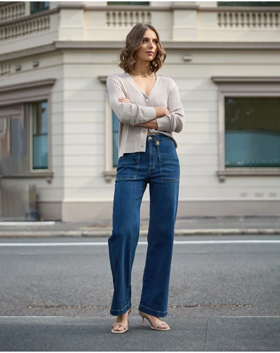 DRICOPER DENIM - Carrie Astro Wide Straight Leg Jeans