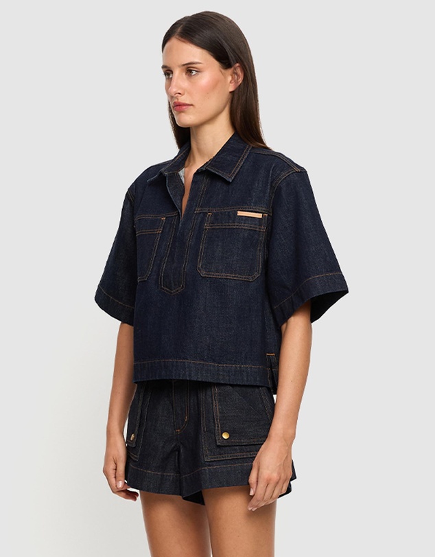 KIVARI - Immy Denim Top