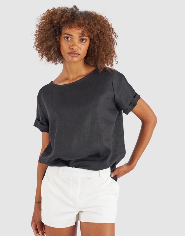 CAMIXA - Teena Linen T-shirt Top