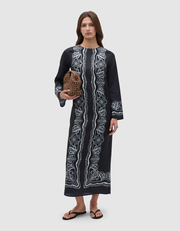 Seed Heritage - Scarf Print Midi Dress