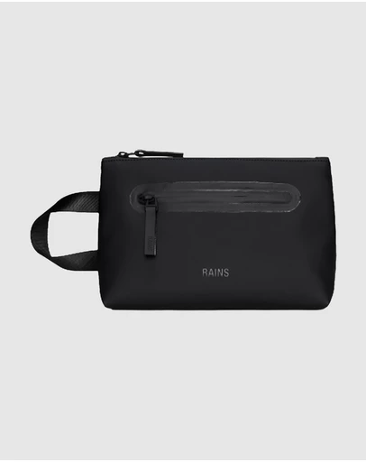 RAINS - 2 Zip Cosmetic Bag Large Black