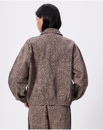 adidas Originals - Firebird Oversized Allover Print Denim Jacket