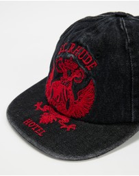 RHUDE - St. Rhude Seal Denim Curved Brim Hat