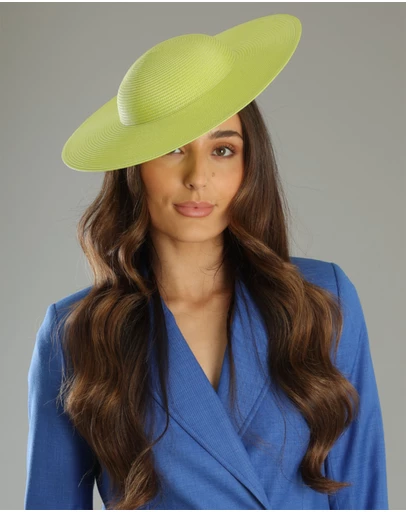 Morgan & Taylor - Mini Mona Racewear Plate Hat in Lime Green