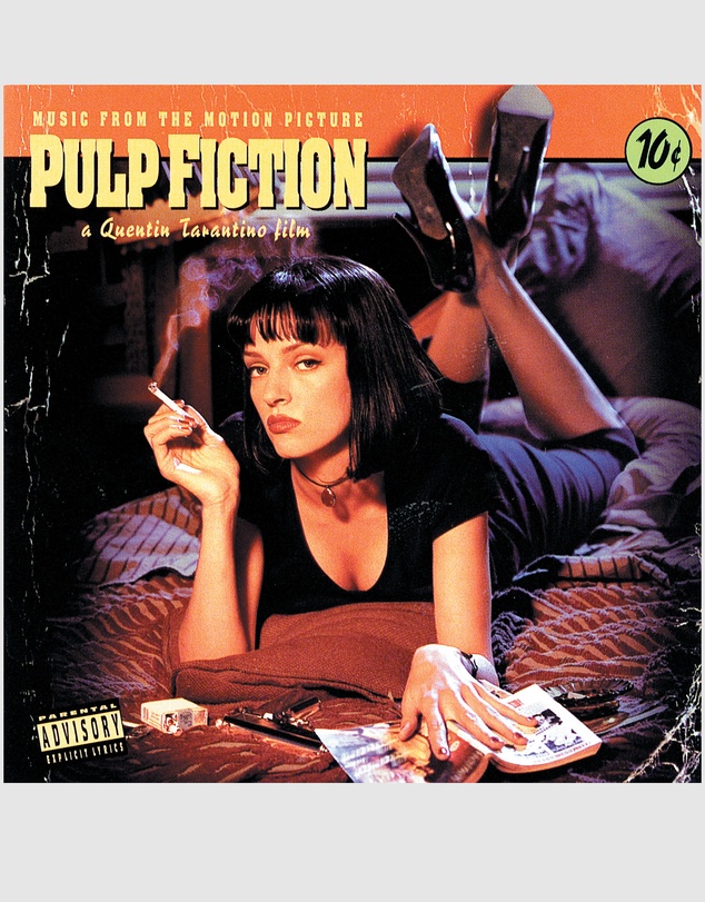Universal Music - Crosley Record Storage Crate & Various Artists Pulp Fiction - Vinyl Album Bundle