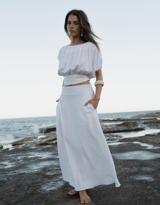 Forcast - Goulbury A-Line Midi Skirt