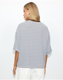 Dazie - Serve Stripe T-Shirt