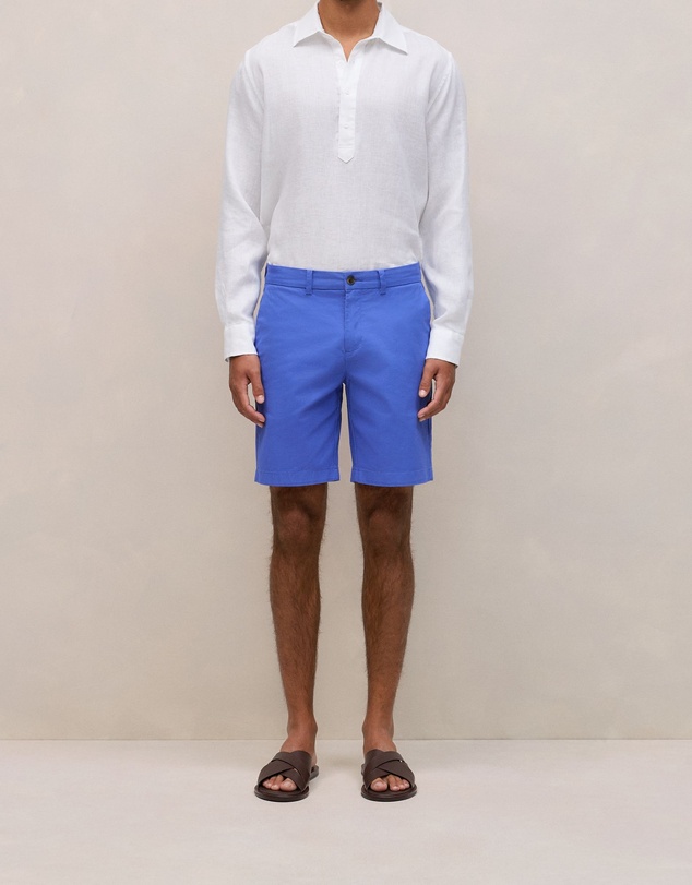 Trenery - Cotton Twill Chino Short in Vivid Blue