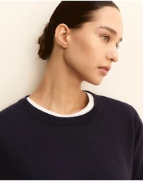 Emme - Navy Viscose Knit Jumper