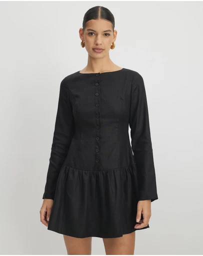 AERE - Appoline Linen Mini Dress