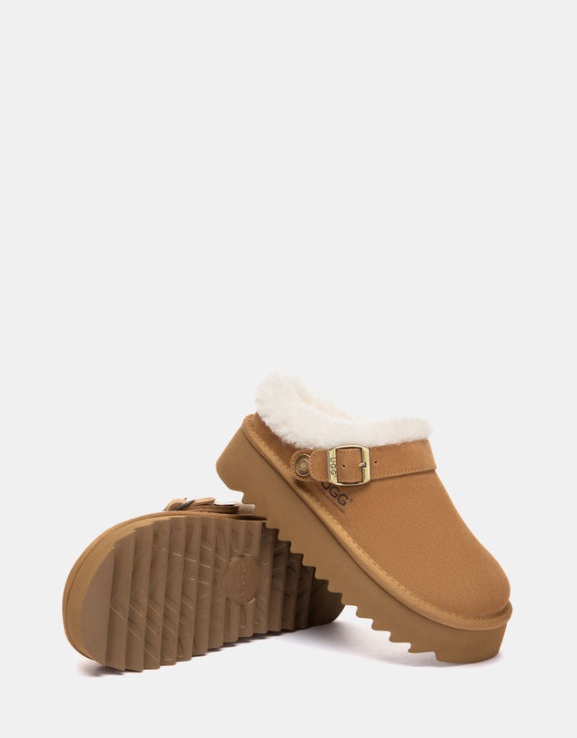 EVERAU - Australian Shepherd Ugg Pulsey Platform Cow Suede Upper House Shoes
