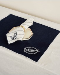 Black Blaze - Embroidered Linen Placemat Set