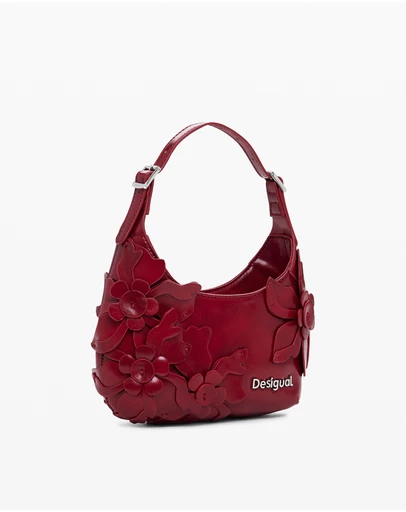 Desigual - Small Shiny Floral Appliqué Bag