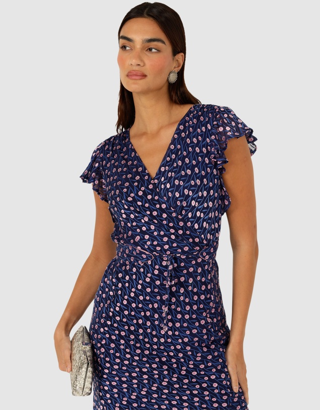SACHA DRAKE - Fleur De Ly Midi Dress