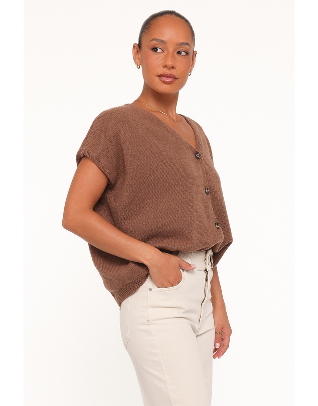 Petal & Pup - Mariana Knit Vest - Chocolate