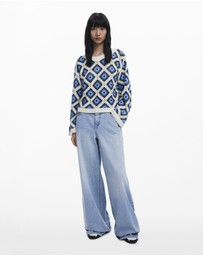 Desigual - Multicolored crochet sweater